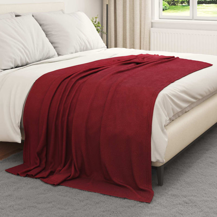 Pături de aruncat 24 pcs Roșu Bordeaux 200 x 150 cm Molton - WALTI WALTI