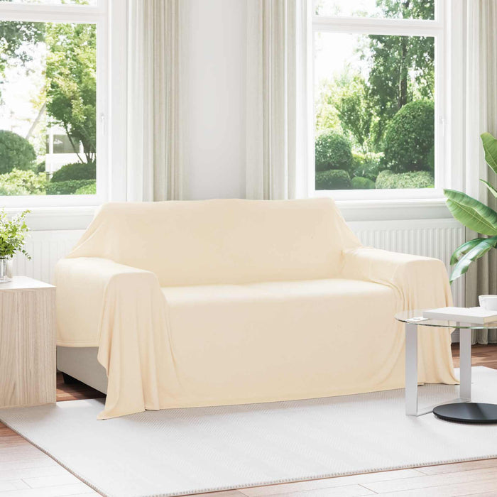 Pătura de aruncat Crem 280 x 210 cm Molton - WALTI WALTI