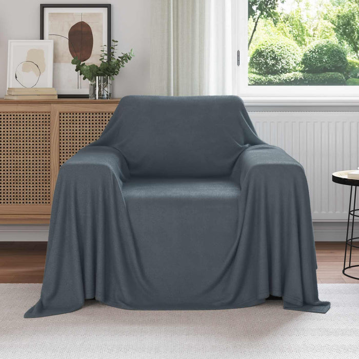 Pătura de aruncat Gri închis 210 x 140 cm Molton - WALTI WALTI
