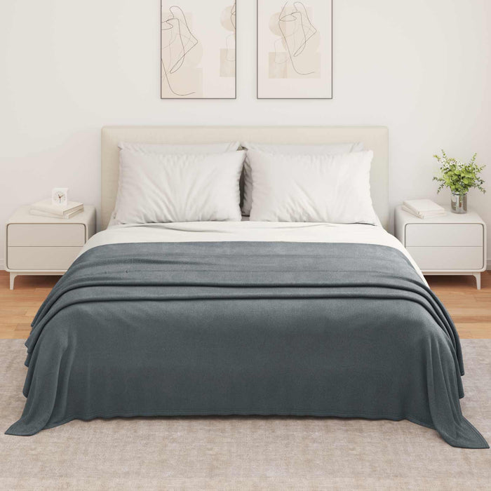 Pătura de aruncat Gri închis 350 x 270 cm Molton - WALTI WALTI