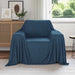Pătura de aruncat Albastru marin 210 x 140 cm Molton - WALTI WALTI