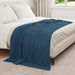 Pătura de aruncat Albastru marin 210 x 140 cm Molton - WALTI WALTI