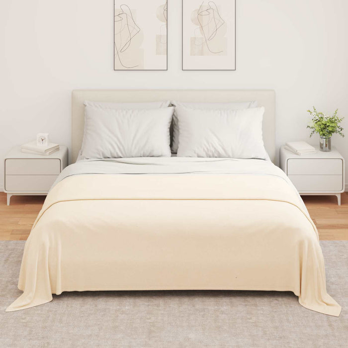 Pături de aruncat 6 pcs Crem 280 x 210 cm Molton - WALTI WALTI