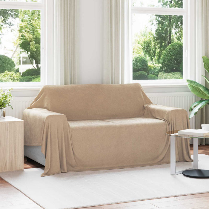 Pături de aruncat 6 pcs Culoare Cămilă 280 x 210 cm Molton - WALTI WALTI