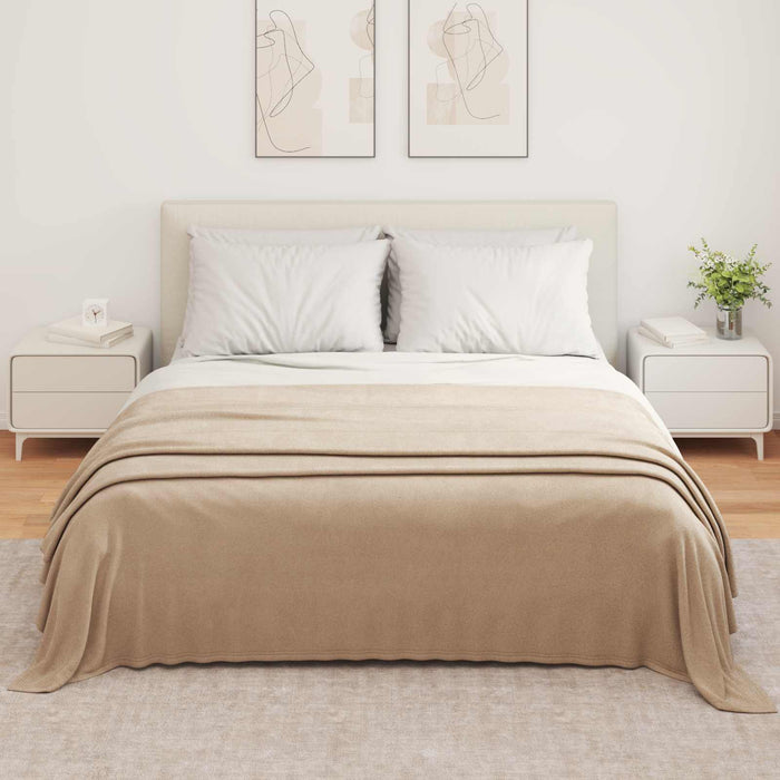 Pături de aruncat 6 pcs Culoare Cămilă 350 x 270 cm Molton - WALTI WALTI