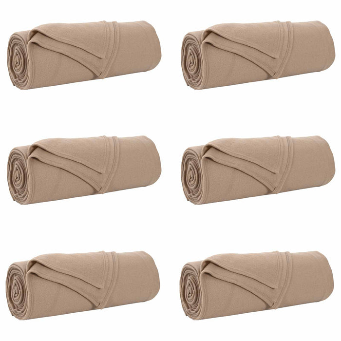 Pături de aruncat 6 pcs Culoare Cămilă 350 x 270 cm Molton - WALTI WALTI