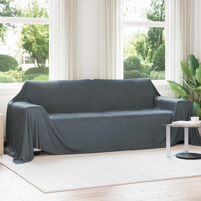 Pături de aruncat 6 pcs Gri închis 350 x 270 cm Molton - WALTI WALTI