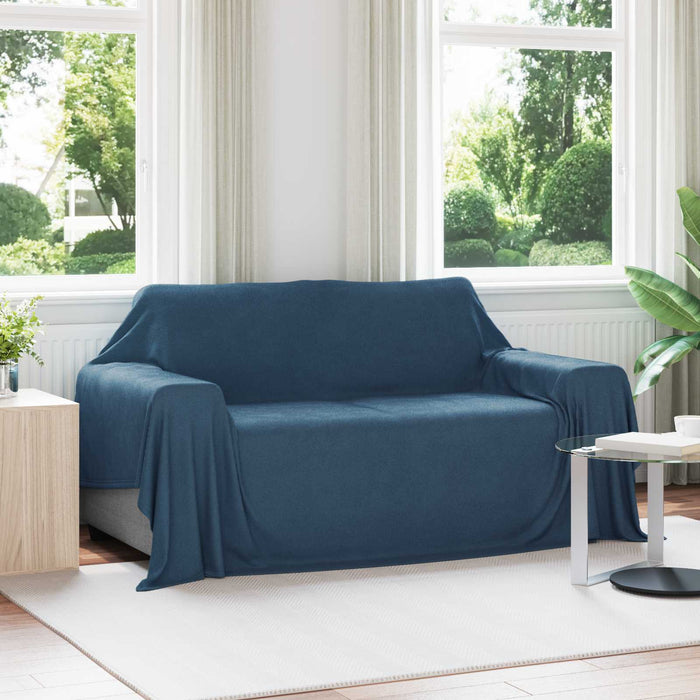 Pături de aruncat 6 pcs Albastru marin 280 x 210 cm Molton - WALTI WALTI