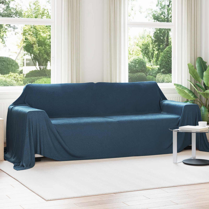 Pături de aruncat 6 pcs Albastru marin 350 x 270 cm Molton - WALTI WALTI