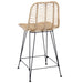 Scaun Bar 2 pcs natural 44,5 x 54,5 x 97,5 cm Ratan și Fier - WALTI WALTI