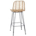 Scaun Bar 2 pcs natural 44,5 x 53 x 111 cm Ratan și Fier - WALTI WALTI