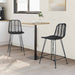 Scaun Bar 2 pcs Negru 44,5 x 54,5 x 97,5 cm Ratan și Fier - WALTI WALTI