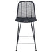 Scaun Bar 2 pcs Negru 44,5 x 54,5 x 97,5 cm Ratan și Fier - WALTI WALTI