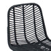 Scaun Bar 2 pcs Negru 44,5 x 53 x 111 cm Ratan și Fier - WALTI WALTI