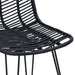 Scaun Bar 2 pcs Negru 44,5 x 53 x 111 cm Ratan și Fier - WALTI WALTI