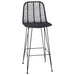 Scaun Bar 2 pcs Negru 44,5 x 53 x 111 cm Ratan și Fier - WALTI WALTI