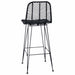 Scaun Bar 2 pcs Negru 44,5 x 53 x 111 cm Ratan și Fier - WALTI WALTI