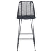 Scaun Bar 2 pcs Negru 44,5 x 53 x 111 cm Ratan și Fier - WALTI WALTI
