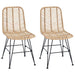 Scaun de sufragerie 2 pcs natural 44.5 x 55 x 85 cm - WALTI WALTI