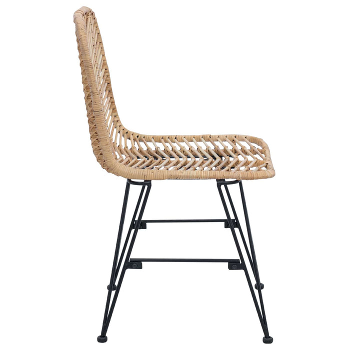 Scaun de sufragerie 2 pcs natural 44.5 x 55 x 85 cm - WALTI WALTI