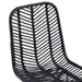 Scaun de sufragerie 2 pcs Negru 44.5 x 55 x 85 cm Ratan și Fier - WALTI WALTI