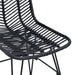 Scaun de sufragerie 2 pcs Negru 44.5 x 55 x 85 cm Ratan și Fier - WALTI WALTI