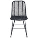 Scaun de sufragerie 2 pcs Negru 44.5 x 55 x 85 cm Ratan și Fier - WALTI WALTI