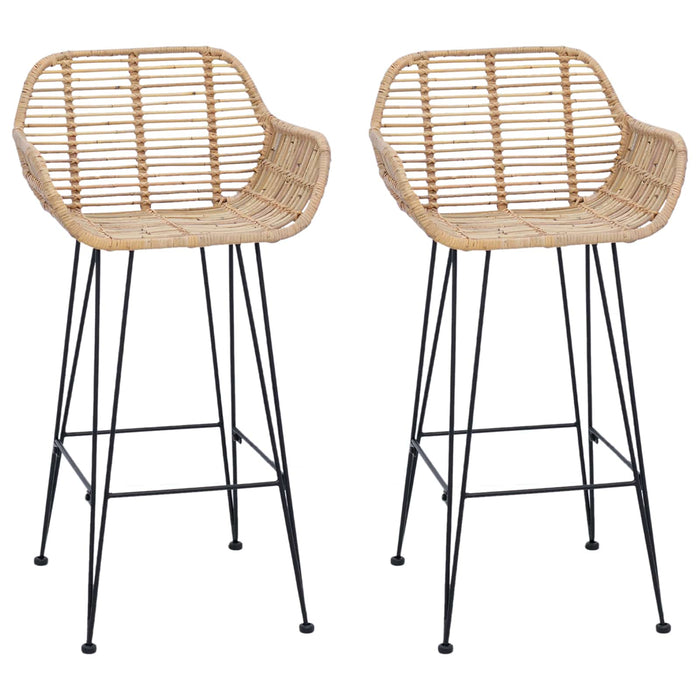 Scaun Bar 2 pcs 55 x 52 x 92 cm Ratan și Fier - WALTI WALTI