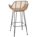 Scaun Bar 2 pcs 55 x 52 x 92 cm Ratan și Fier - WALTI WALTI
