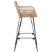 Scaun Bar 2 pcs 55 x 52 x 92 cm Ratan și Fier - WALTI WALTI