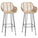 Scaun Bar 2 pcs 55 x 52 x 105 cm Ratan și Fier - WALTI WALTI