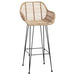Scaun Bar 2 pcs 55 x 52 x 105 cm Ratan și Fier - WALTI WALTI