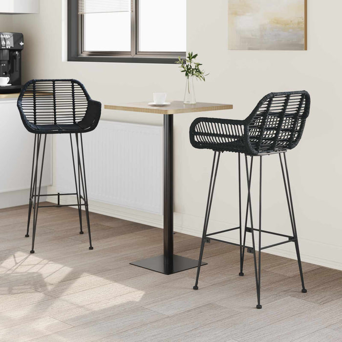 Scaun Bar 2 pcs 55 x 52 x 105 cm Ratan și Fier - WALTI WALTI