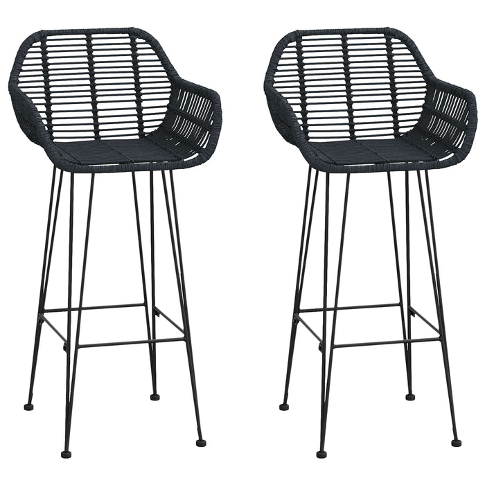 Scaun Bar 2 pcs 55 x 52 x 105 cm Ratan și Fier - WALTI WALTI