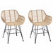 Scaun de sufragerie 2 pcs natural 55 x 50 x 74 cm Ratan și Fier - WALTI WALTI