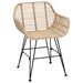 Scaun de sufragerie 2 pcs natural 55 x 50 x 74 cm Ratan și Fier - WALTI WALTI