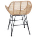 Scaun de sufragerie 2 pcs natural 55 x 50 x 74 cm Ratan și Fier - WALTI WALTI