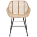 Scaun de sufragerie 2 pcs natural 55 x 50 x 74 cm Ratan și Fier - WALTI WALTI