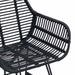 Scaun de sufragerie 2 pcs Negru 55 x 50 x 74 cm Ratan și Fier - WALTI WALTI