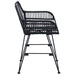 Scaun de sufragerie 2 pcs Negru 55 x 50 x 74 cm Ratan și Fier - WALTI WALTI