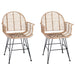 Scaun de sufragerie 2 pcs natural 57 x 54.5 x 85 cm - WALTI WALTI