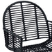 Scaun de sufragerie 2 pcs Ratan și Fier Negru 57 x 55 x 85 cm - WALTI WALTI
