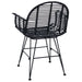 Scaun de sufragerie 2 pcs Ratan și Fier Negru 57 x 55 x 85 cm - WALTI WALTI
