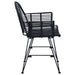 Scaun de sufragerie 2 pcs Ratan și Fier Negru 57 x 55 x 85 cm - WALTI WALTI