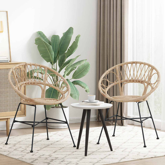 Scaun de sufragerie 2 pcs natural 65 x 55,5 x 81 cm - WALTI WALTI
