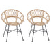 Scaun de sufragerie 2 pcs natural 65 x 55,5 x 81 cm - WALTI WALTI