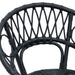 Scaun de sufragerie 2 pcs Negru 65 x 55,5 x 81 cm Ratan și Fier - WALTI WALTI