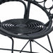 Scaun de sufragerie 2 pcs Negru 65 x 55,5 x 81 cm Ratan și Fier - WALTI WALTI