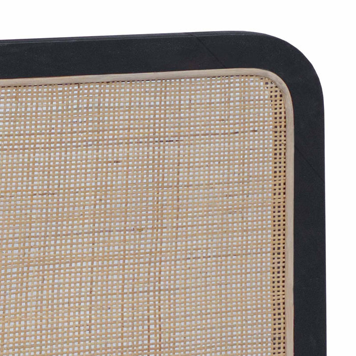 Tăblie cap cu headboard Negru 180 x 55 x 3 cm Ratan WALTI