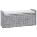 Bancă cu spațiu de depozitare Alb spălat 110 x 40 x 50 cm Ratan - WALTI WALTI